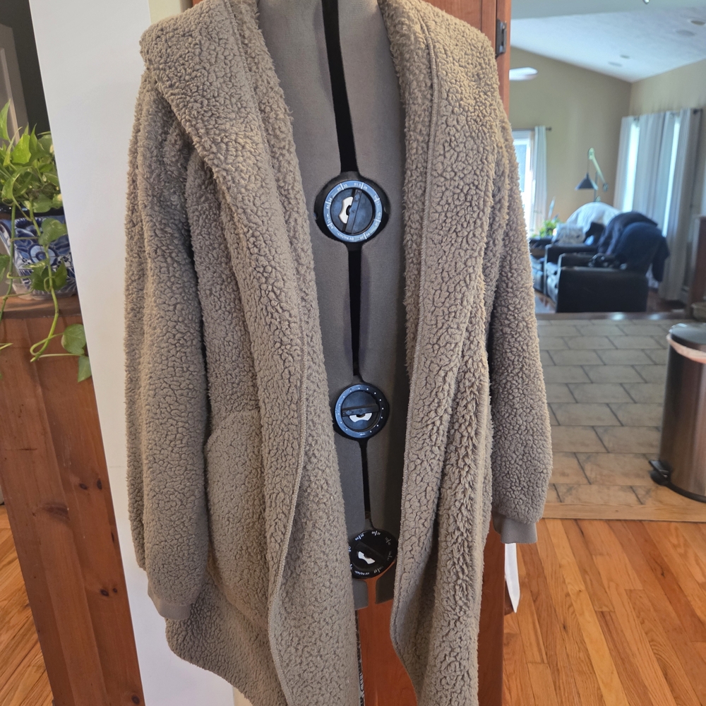Cozy Tan Hooded Women's Shleepy.  A Wearable Blanket!